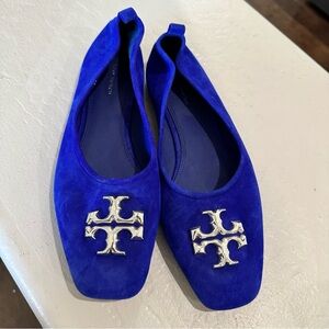 Tory Burch Royal Blue Suede Loafers